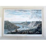 19th Century colour engraving 'Chatelain' French River Estuary Scene,