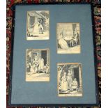 19th century engravings, 'High Life', The Elopement', 'The Repentant'; 'Domestick Happiness',