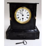 A slate mantel clock