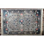 Two silk rugs,