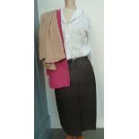 Pink jacket, beige dirndle by Carro of Sweden,