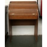 A vintage Marmet child`s roll-top desk, 56cmW x 80cmH x 36cmD,