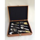 A fitted canteen of mixed flatware including Jonelle