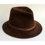 Brown felt hat from Herbert Johnson,