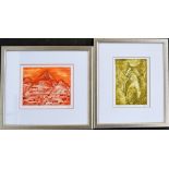 Two 20th century lino cuts,