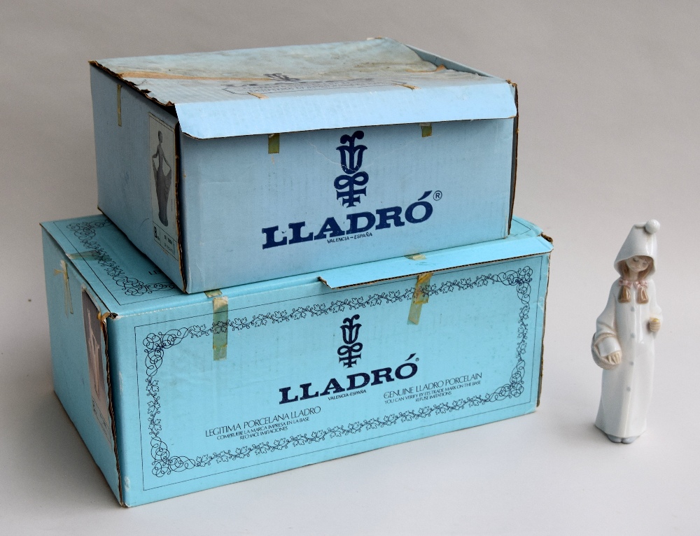 A set of three Lladro figurines, two in original boxes; No.5050 'Ballerina' 31cmH, No.