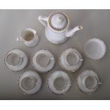 A fine Royal Albert coffee set including coffee pot, six coffee cans and saucers,