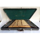 A large Chinese Yangqin hammered dulcimer, in grey carry case,