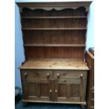 A pine kitchen dresser,