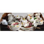 A large quantity of Simpsons 'Belle Fiore' Chanticleer Ware, including two teapots, sugar bowl,