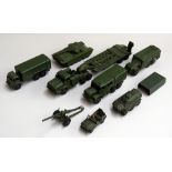 A collection of Dinky Supertoys military vehicles,