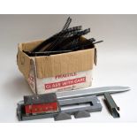 A box of 00 gauge railway lines, station,