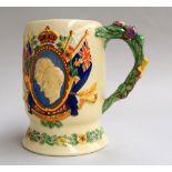 A Crown Devon Fieldings George VI 1937 Coronation commemorative musical tankard,