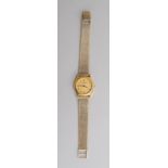 A ladies wrist watch retailed by Mappin & Webb having Roman numeral dial on circular champagne face