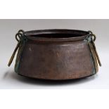 An antique brass cooking pot, possibly Anatolian,