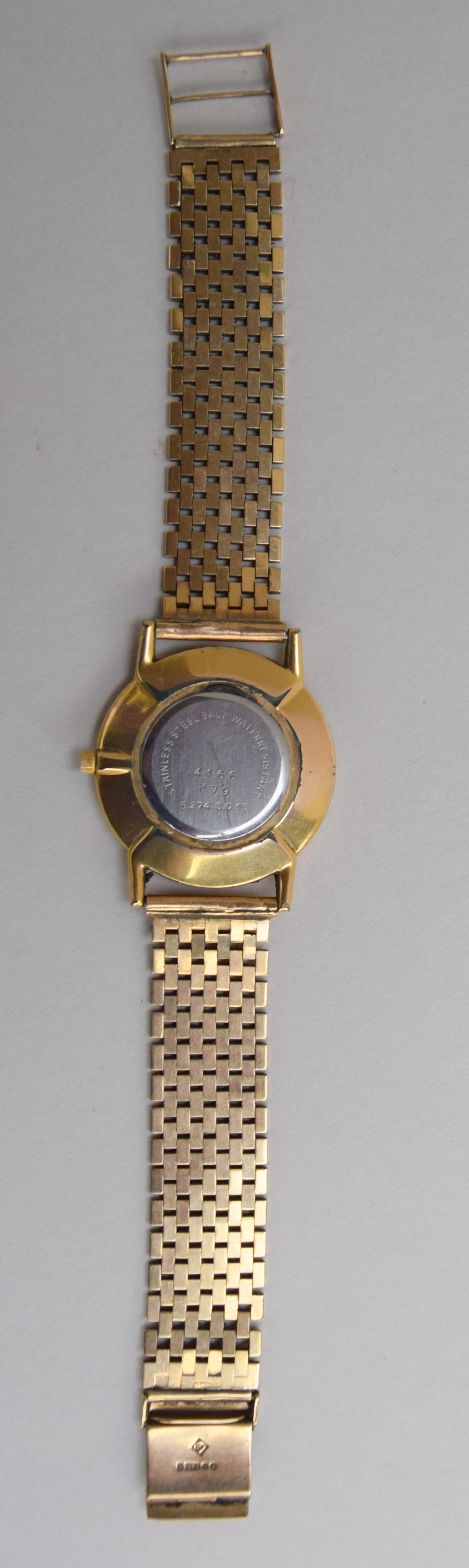 A gents quartz wrist watch by Rotary having Roman numeral dial to circular black face on a brick - Image 2 of 2