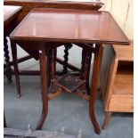 A small mahogany occasional table with undershelf, 55x54.5x72.