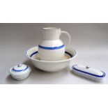 A vintage wash set to include bowl, jug,