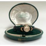 A rare 1950s ladies 18ct gold micro Rolex watch, carrying Rolex crown to dial and movement,