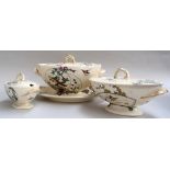 A 19th century Copeland Spode meat dish and three Copeland Spode tureens,