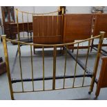 A Victorian brass double bed