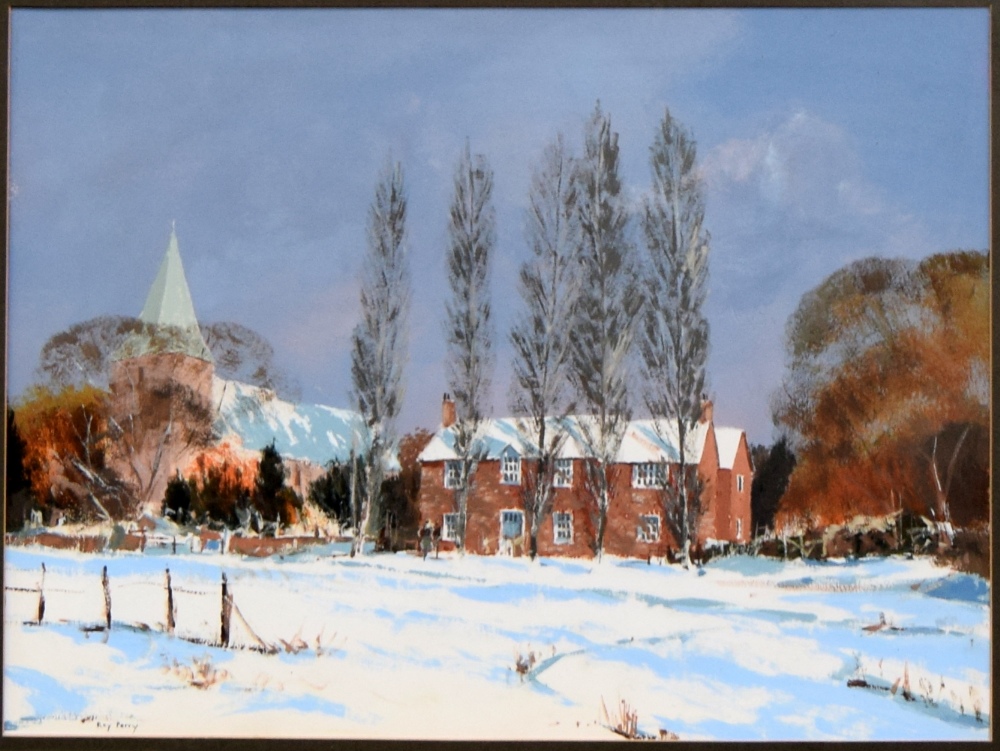 Roy Perry (1935-1993) ''Bosham Green - Winter'' , Chichester, West Sussex, Signed lr. - Image 2 of 2