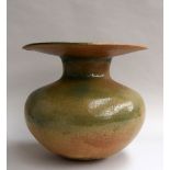 A large studio pottery vase by Axminster potter Christina Giles,