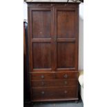 A large oak wardrobe,