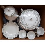 Noritake dinner service 'Legendary , Bridal Ribbon' . Large quantity.