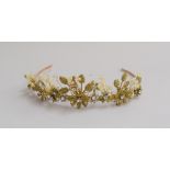 A vintage Halo & Co bridal tiara