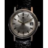 A GENTLEMAN’S STEEL TISSOT SEASTAR VISIODATE WRIST WATCH CIRCA 1960 Movement: Automatic, cal 784-2