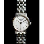 A LADIES STEEL TISSOT BRACELET WATCH Movement: Quartz Bracelet: Original