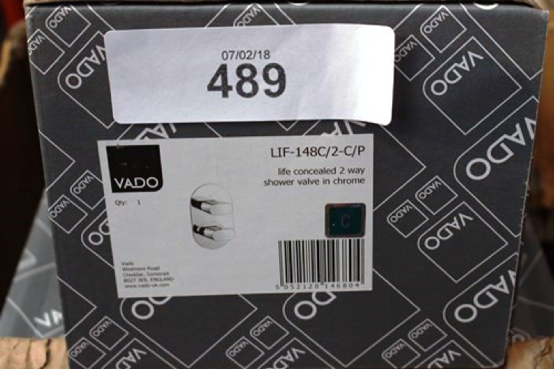 1 x Vado Life concealed 2-way shower valve in chrome, REF: LIF-148C/2-CIP, RRP £325.00 - New in