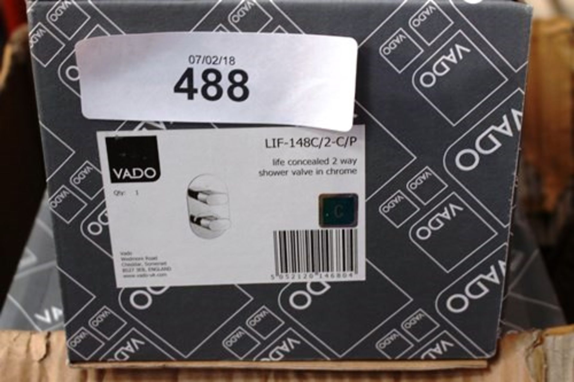 1 x Vado Life concealed 2-way shower valve in chrome, REF: LIF-148C/2-CIP, RRP £325.00 - New in