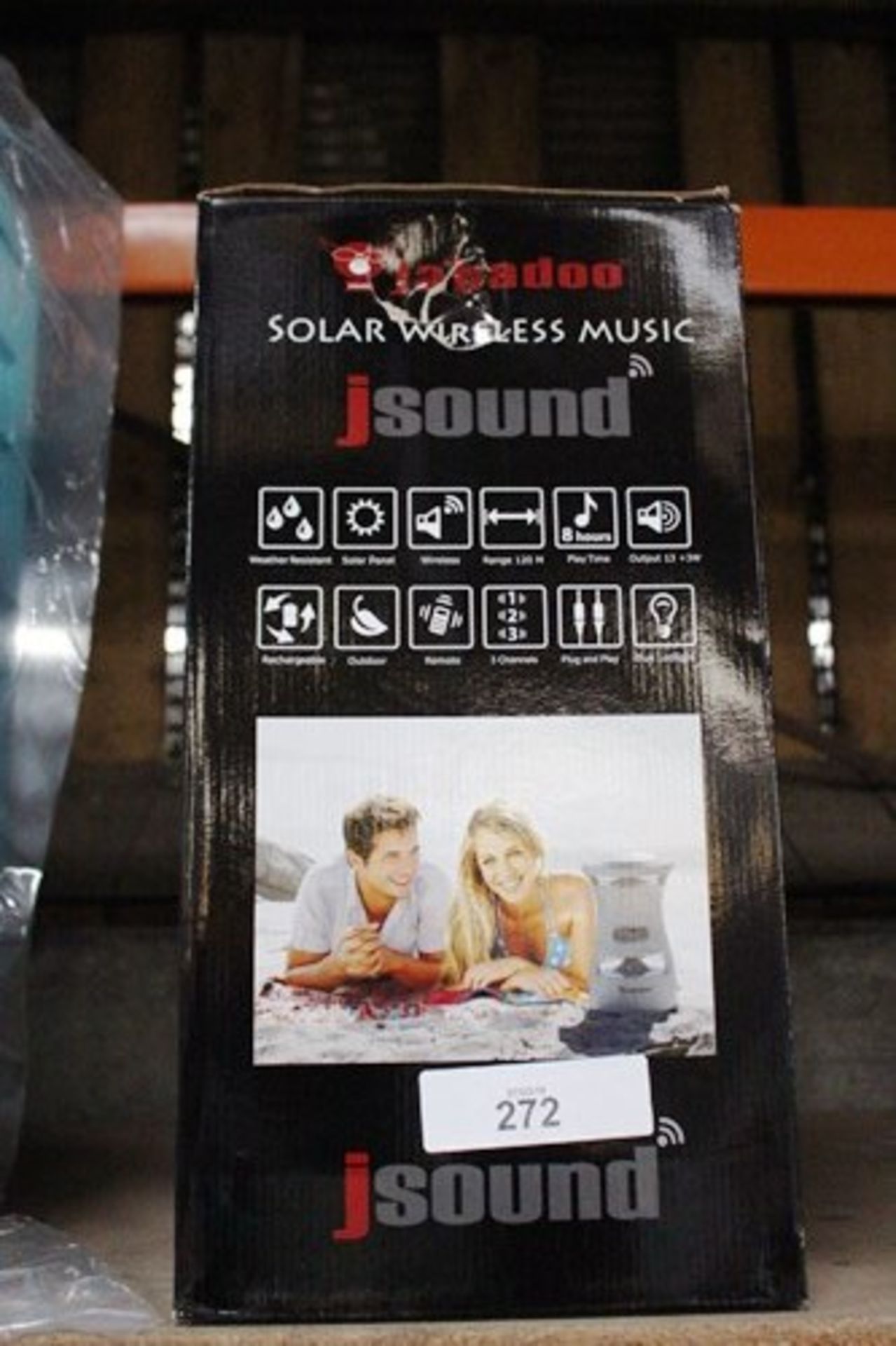 A Jabadoo J sound-JS1 solar wireless outdoor speaker with wireless transmitter - New in box (B6)