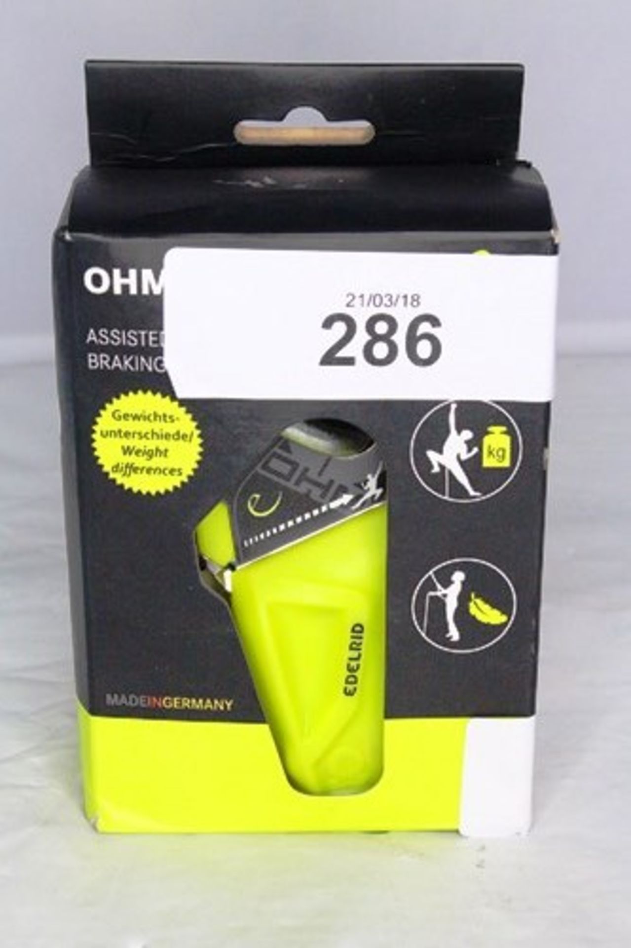 An Edelrid E OHM Belay device RRP £92 - New in tatty box (C12)