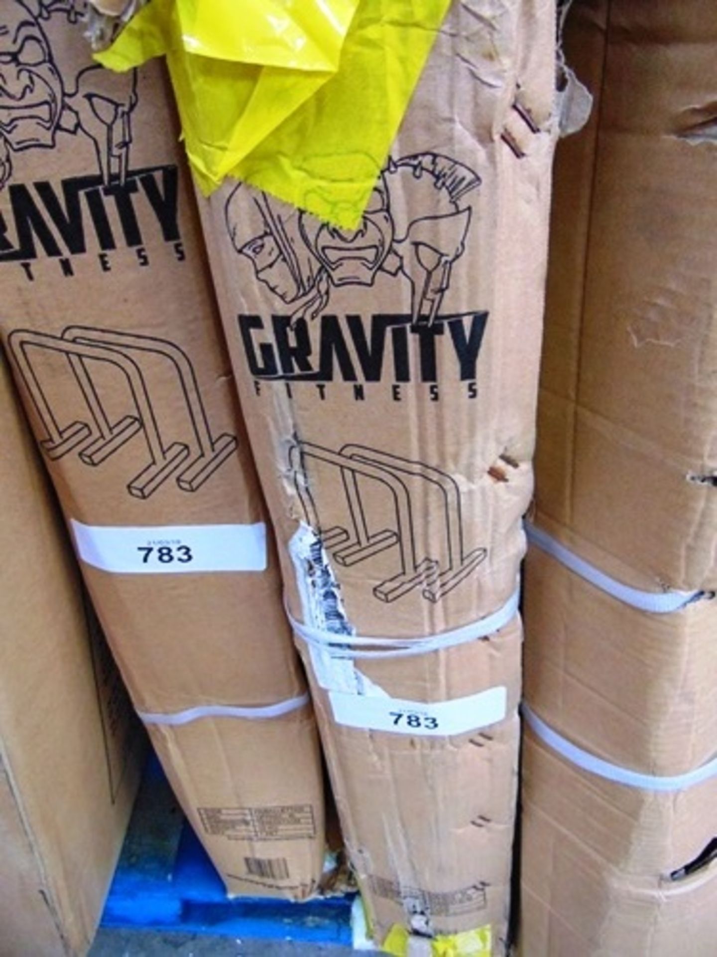 3 x Gravity Fitness items comprising 2 x pairs of parallettes and 1 x pull up bar - New in box,