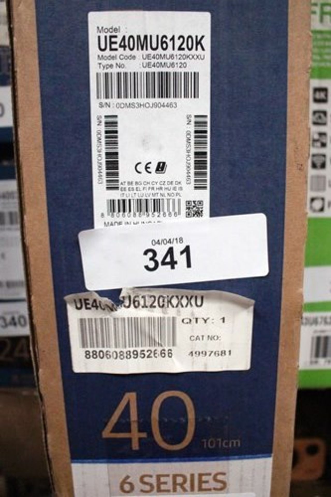 A Samsung 40" 6 Series TV, model UE40MU6120K - Sealed new in box (B4)