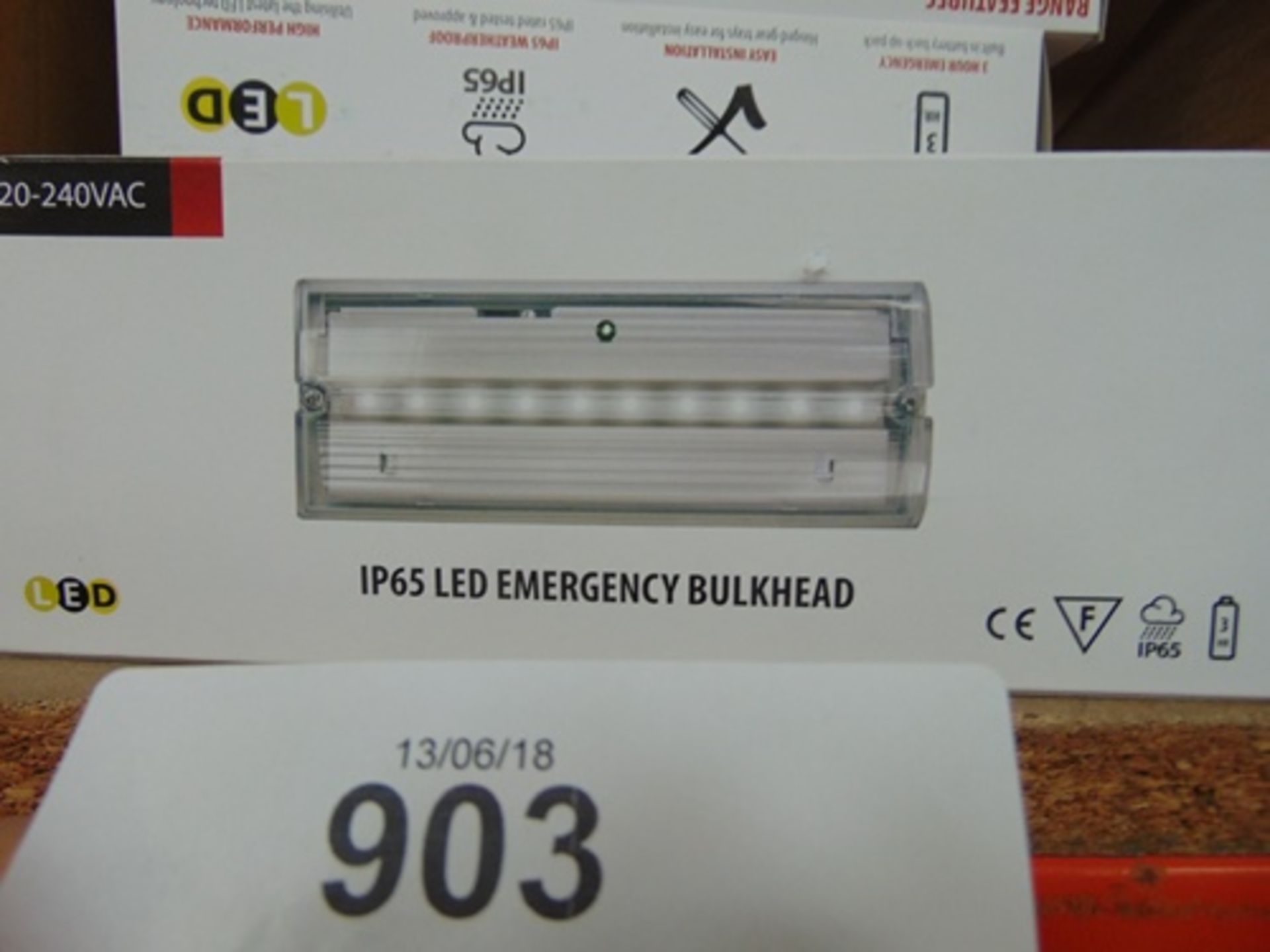 10 x Channel, meteor, low profile, led bulk head, IP65 protection, Code E/ME/M3/LED/IP65 - New in