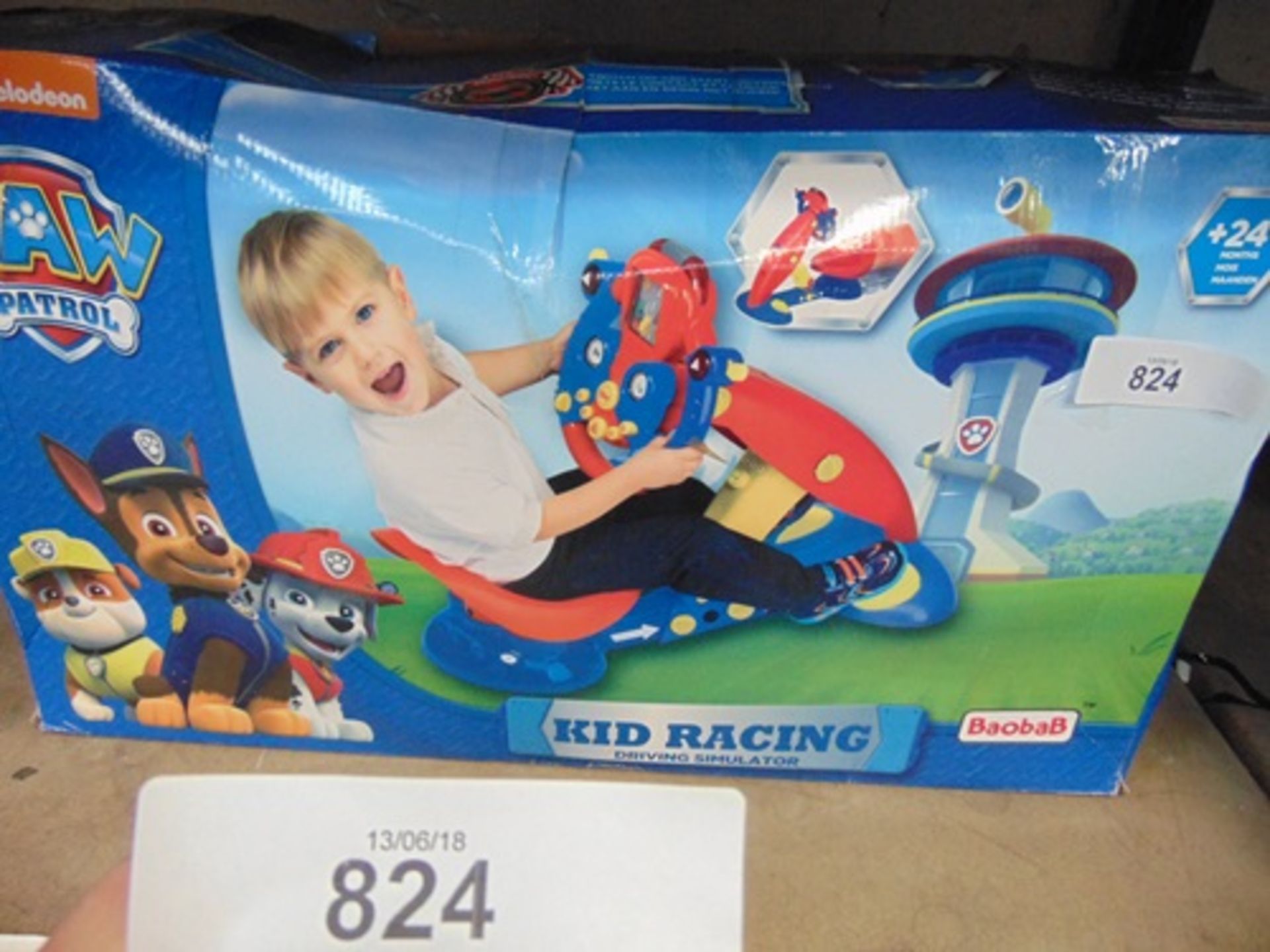 1 x Paw Patrol, kid racing, driving simulator for ages 2+ - New in damaged box, contents not checked