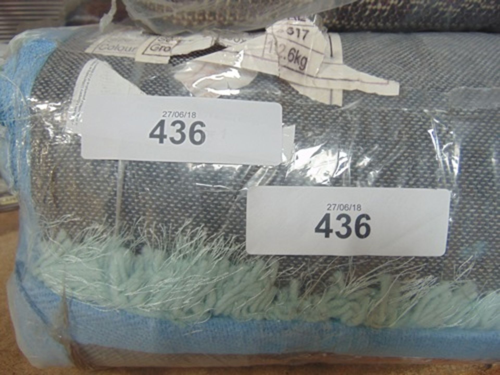 An Indulgence soft blue rug, Size 160cm x 230cm - New in bag (B3)