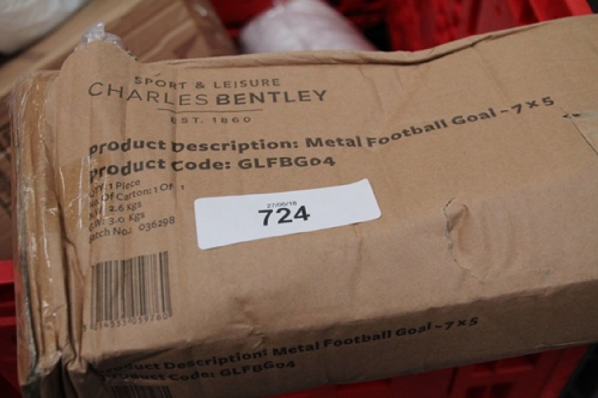 A Charles Bentley, 7 x 5, metal football goal. Code GLFB604 - New in tatty box (26)