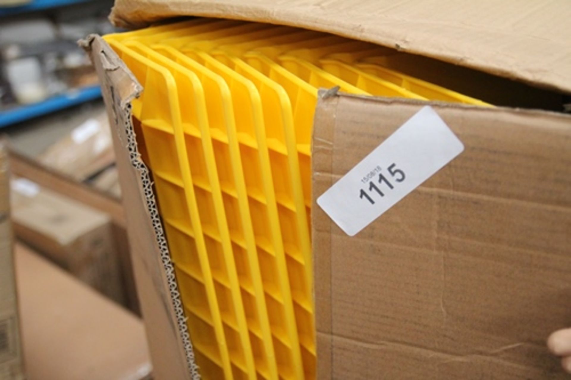 A box containing 9 x yellow ProWide cargo stop edge protectors, size 115cm, code P-001-5-2 - New