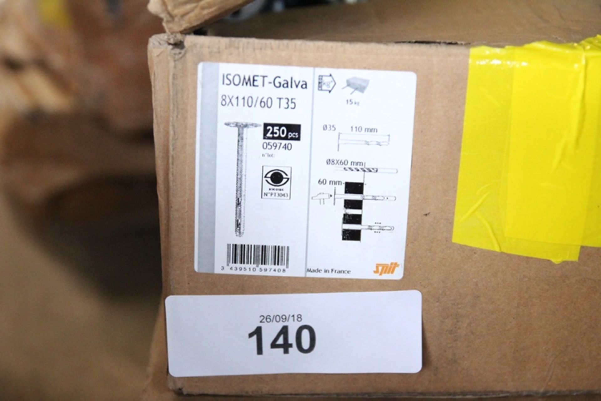 2 x boxes of Isomet galvanised 8 x 110/60 T35 pins? approximately 250 (BR2)