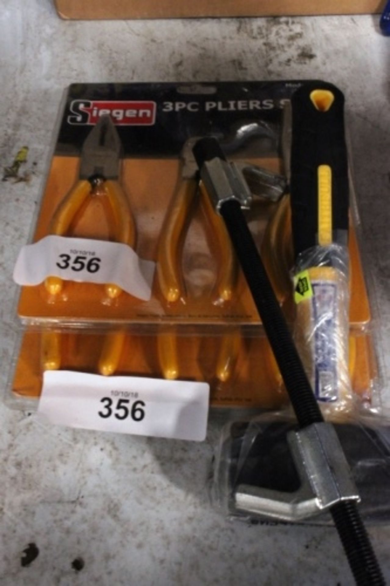 3 x Seigen plier sets together with a pair of snips and a spring compressor - Condition - Mixed (
