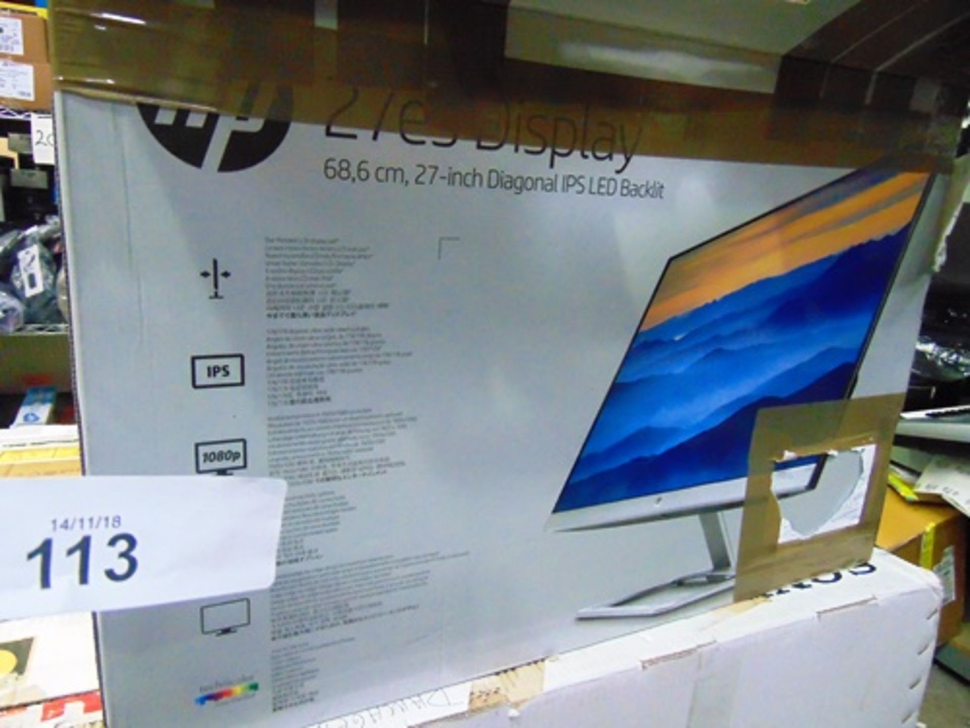 An Asus 27ES computer monitor, model number PG278 - Used, untested, spares (ESB5)