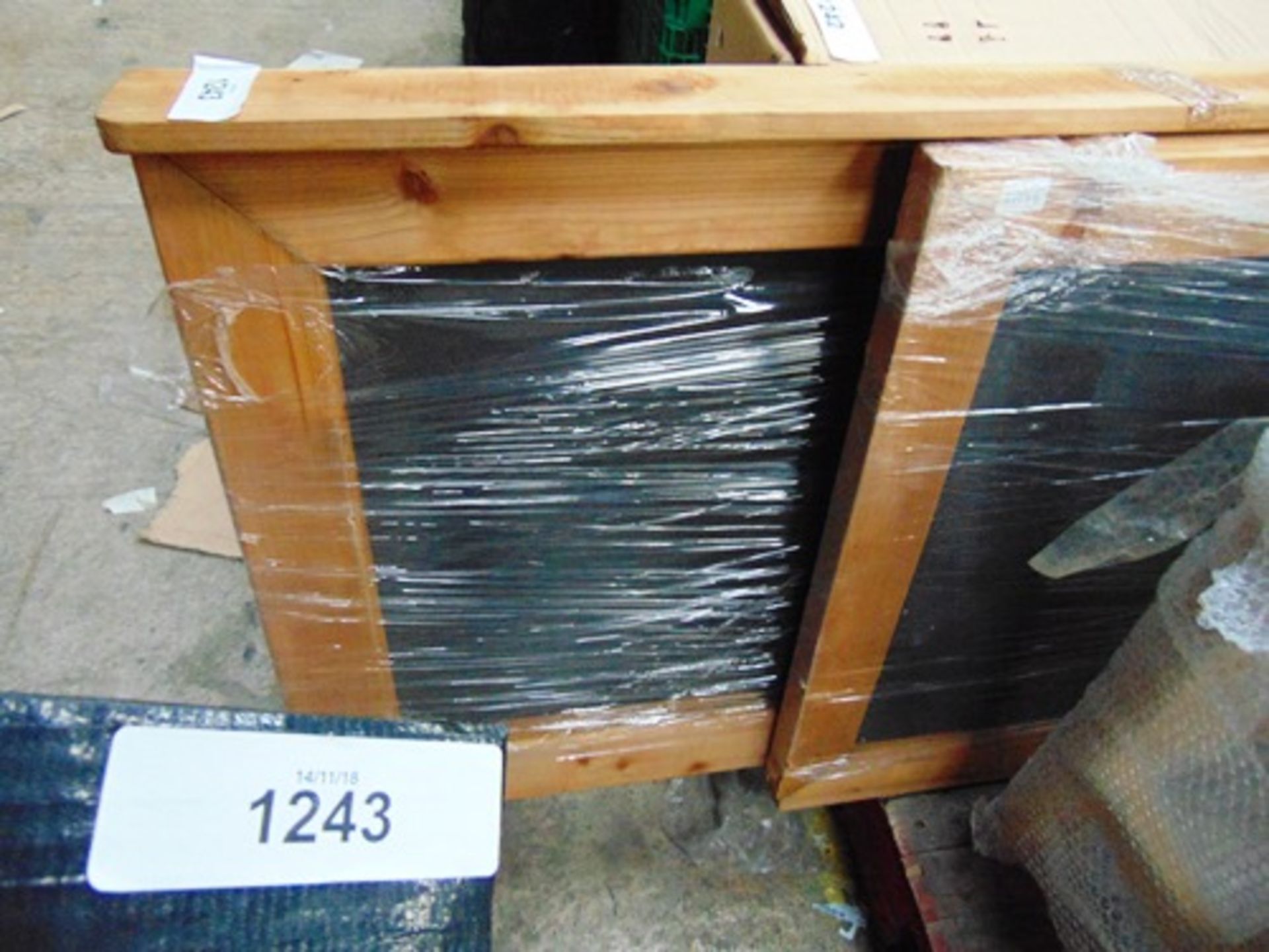 2 x large wood framed blackboards, 150cm(W) x 67cm(H) x 9cm(D) - New (RR7)