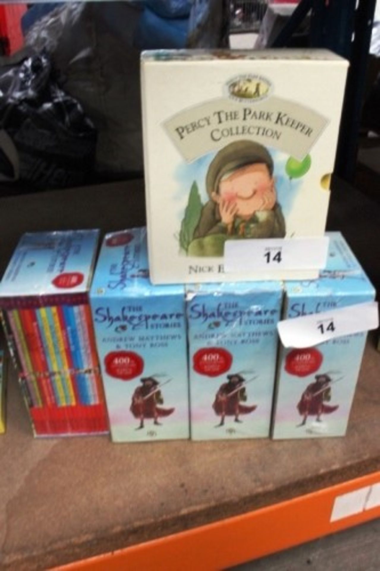 4 x The Shakespeare Stories box set and Percy The Park Keeper collection - Second hand (25)