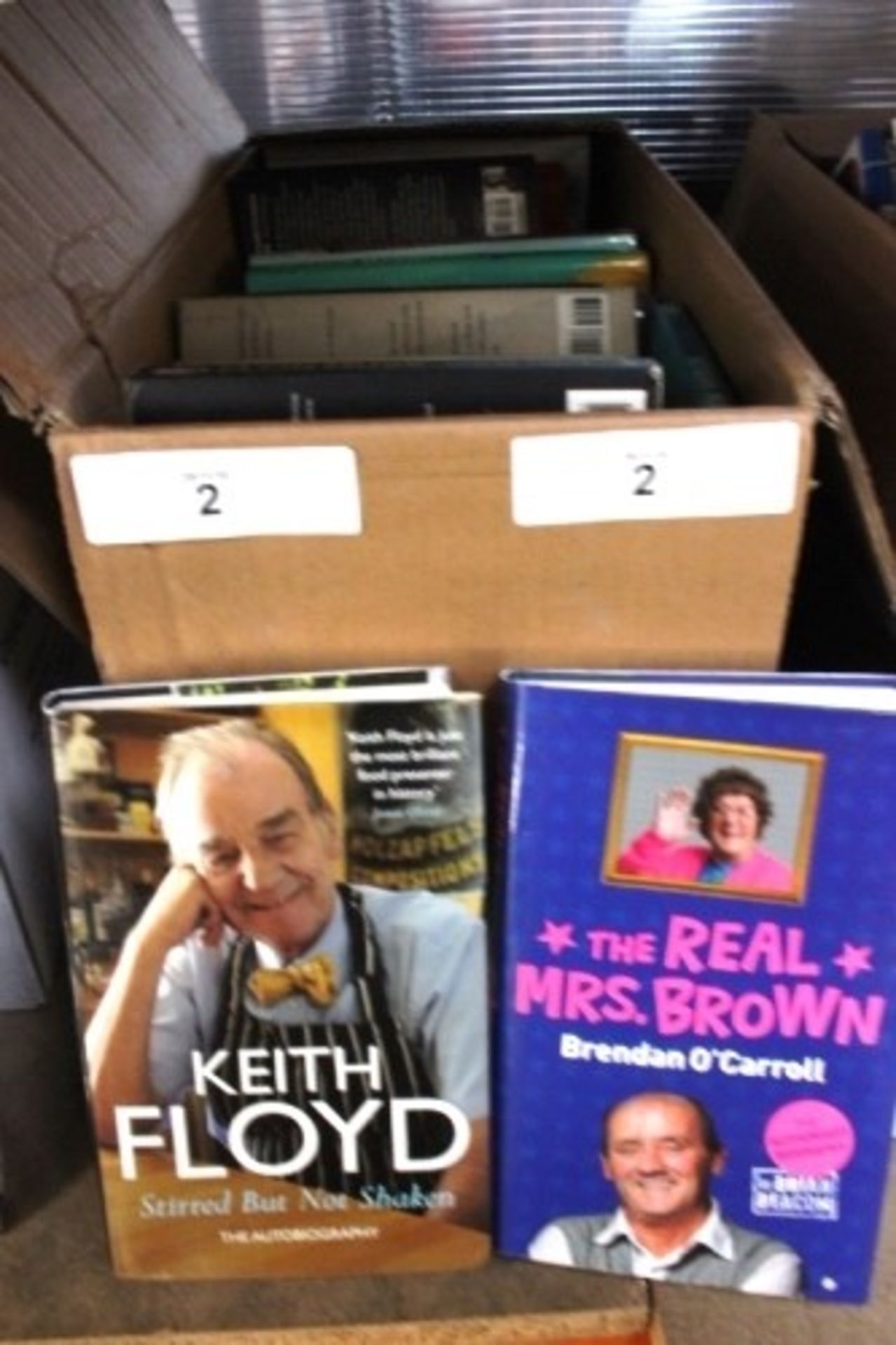 A mixed selection of biography books including Keith Floyd Stirred But Not Shaken - Second hand (