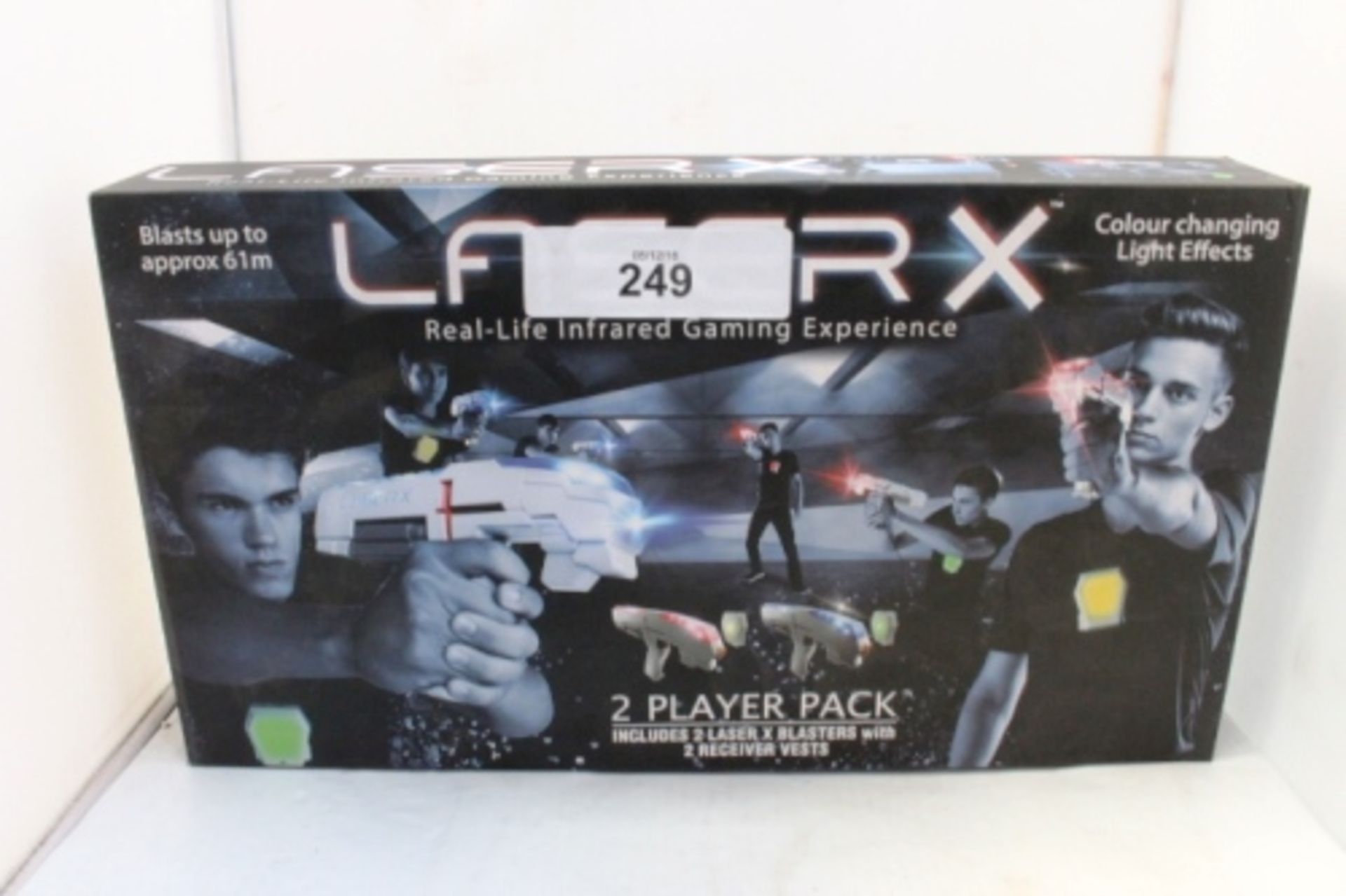 Laser X infrared laser gun, 2 player pack. This item has not been tested or warranted by us and